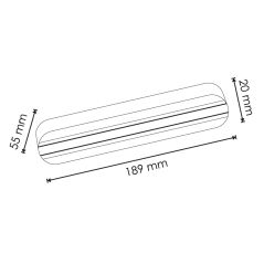 Base en Saillie avec Rail Monophasé Blanc