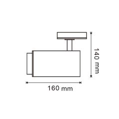 Projecteur intérieur monophasé 30W dimmable Blanc avec optique réglable