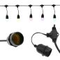Guirlande lumineuse de 5m avec 10 ampoules E27 IP65 Guirlande lumineuse de 5m avec 10 ampoules E27 IP65
