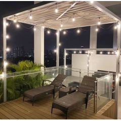 Guirlande lumineuse de 5m avec 10 ampoules E27 IP65
