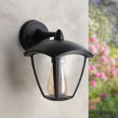 Applique Murale Extérieure Style Lanterne Noire