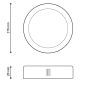 Plafonnier 12W Noir CCT3000K-4000K-6000K Plafonnier 12W Noir CCT3000K-4000K-6000K