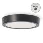 Plafonnier 12W Noir CCT3000K-4000K-6000K Plafonnier 12W Noir CCT3000K-4000K-6000K