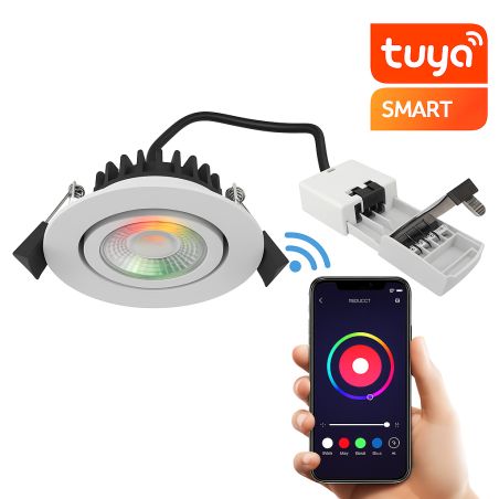 Spot orientable 8W RGB+CCT IP65 Connecté TUYA SMART