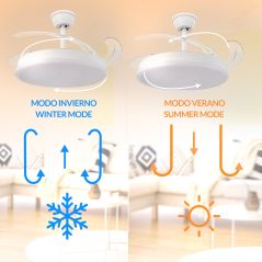Ventilateur Plafond 40W Blanc CCT6000K-4000K-3000K