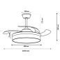 Ventilateur Plafond 40W Blanc CCT6000K-4000K-3000K Ventilateur Plafond 40W Blanc CCT6000K-4000K-3000K