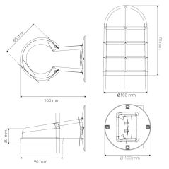 Applique murale industrielle E27 IP54
