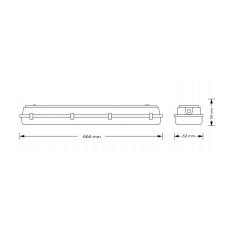 Boitier Tube LED 60cm IP65