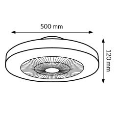Ventilateur de Plafond 36W RGB+CCT