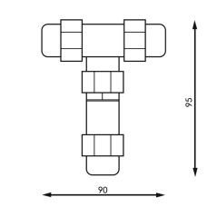 Connecteur Électrique en T IP68 Étanche 3 Voies