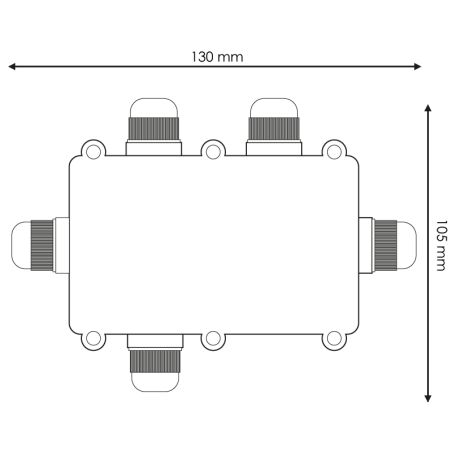 Boîtier de Connexion Étanche IP68 avec 5 Entrées
