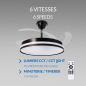 Ventilateur Plafond 40W Noir et Blanc CCT6000K-4000K-3000K