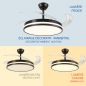 Ventilateur Plafond 40W Noir et Blanc CCT6000K-4000K-3000K