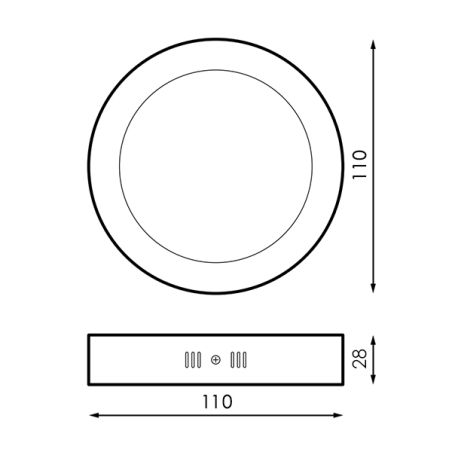 Plafonnier 6W