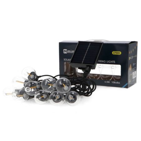 Guirlande Solaire LED 10 Ampoules 6,5m IP54