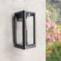 Applique Murale Solaire LED Noire 2.5W IP54 avec Détecteur