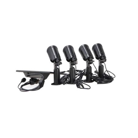 4 Spots LED Solaires Extérieurs sur Piquet 5W IP65
