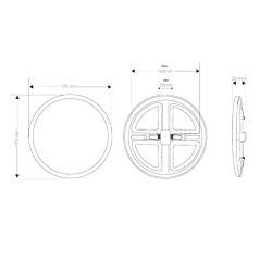 Spot extra plat diamètre ajustable 15W