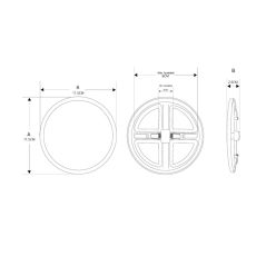 Spot extra plat diamètre ajustable 8W