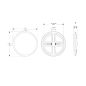 Spot LED extra plat 8W à Diamètre de Perçage Ajustable Ø50 à 100mm – Encastrable polyvalent