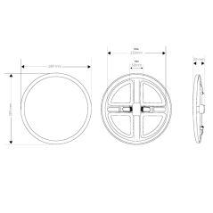 Spot extra plat à diamètre ajustable 30W