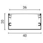 Profilé aluminium Noir Ruban LED 40x20mm Profilé aluminium Noir Ruban LED 40x20mm