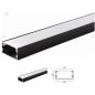 Profilé aluminium Noir Ruban LED 40x20mm Profilé aluminium Noir Ruban LED 40x20mm