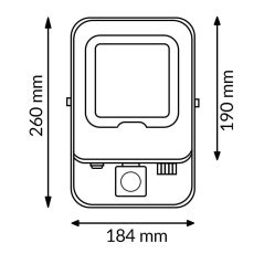 Projecteur avec détecteur 50W CCT6000K-4000K-3000K IP65