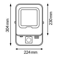 Projecteur avec détecteur 100W CCT6000K-4000K-3000K IP65
