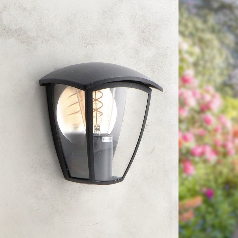 Applique Murale Extérieure E27 Noir Style Classique IP44
