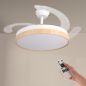 Ventilateur de Plafond LED Design Bois et Blanc Ø106 cm – Télécommande – Été/Hiver – CCT Ventilateur de Plafond LED Design Bois et Blanc Ø106 cm – Télécommande – Été/Hiver – CCT