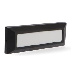 Spot Escalier LED Rectangulaire 5W Noir IP54 Encastrable – Balise Murale Étanche