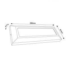 Spot Escalier LED Rectangulaire 5W Noir IP54 Encastrable – Balise Murale Étanche