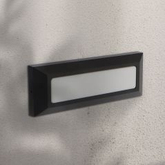 Spot Escalier LED Rectangulaire 5W Noir IP54 Encastrable – Balise Murale Étanche