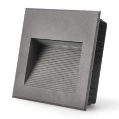 Spot Escalier LED Carré 10W Noir IP65 Encastrable – Balise Murale Étanche