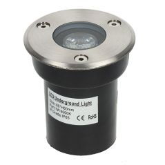 Spot Encastrable LED Extérieur 1W 12V AC/DC IP65 Inox – Balise Sol Étanche