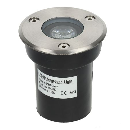 Spot Encastrable LED Extérieur 1W 12V AC/DC IP65 Inox – Balise Sol Étanche