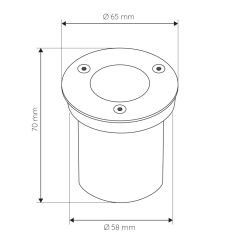 Spot Encastrable LED Extérieur 1W 12V AC/DC IP65 Inox – Balise Sol Étanche