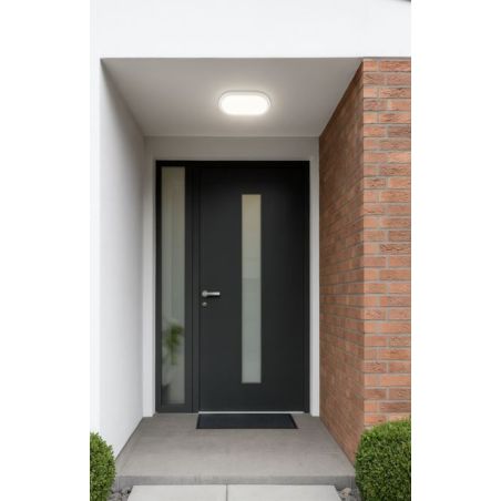 Plafonnier extérieur 8W IP54 ovale LED blanc – Éclairage mural et plafond étanche