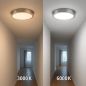 Plafonnier LED 6W rond nickel Ø120mm - Eclairage ajustable CCT3000K-4000K-6000K Plafonnier LED 6W rond nickel Ø120mm - Eclairage ajustable CCT3000K-4000K-6000K