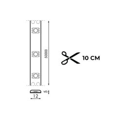 Ruban LED 220V 12W/m IP67 Blanc Neutre 4000K – Bande Lumineuse étanche Extérieur