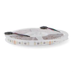 Ruban LED 24V 14W/m IP65 RGBW - Bande lumineuse multicolore + Blanc Froid 6000K étanche