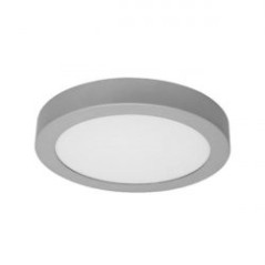 Plafonnier LED - 12W, circulaire, argenté