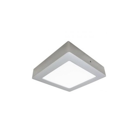 Plafonnier LED - 30W, carré, argenté