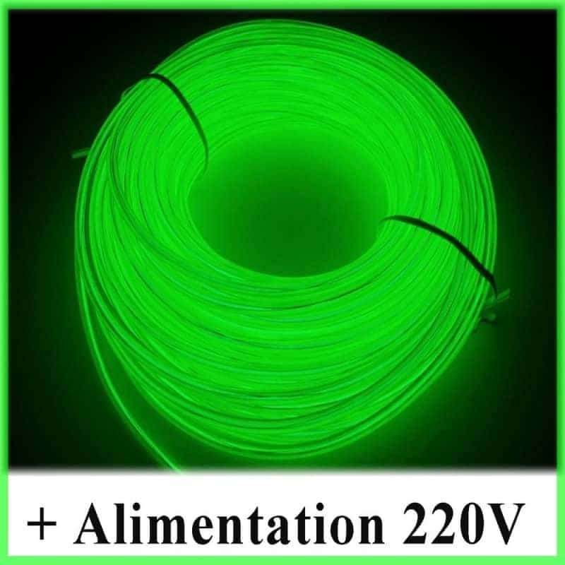 Kit Néon fil 220V Jaune Citron Kit Néon fil 220V Jaune Citron