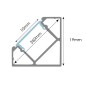 Profilé aluminium d'angle Ruban LED Profilé aluminium d'angle Ruban LED