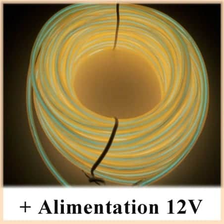 Kit Néon fil 12V Jaune