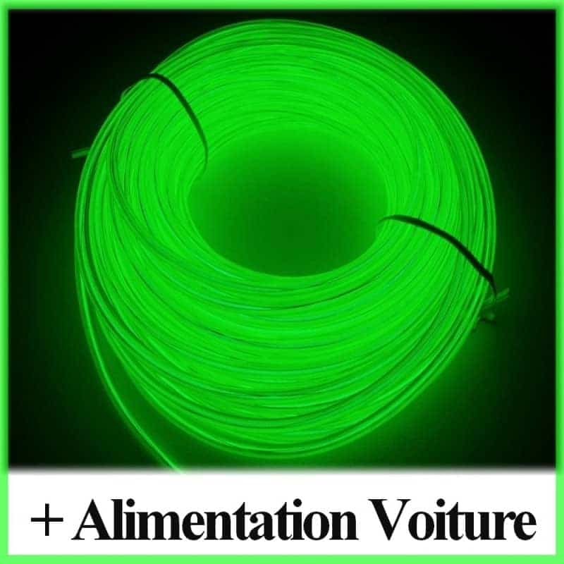 Kit Néon fil Tuning  Jaune Citron