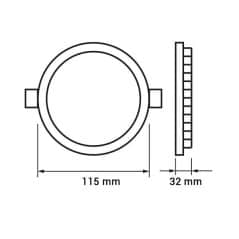 Spot extra plat 9W CCT3000-6000K IP44 dimmable
