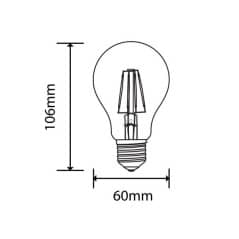 Ampoule E27 6,5W A60 Filament